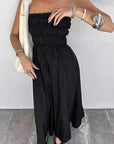 Elegant Black Strapless A-Line Dress for Women