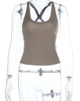Chic Cross Back Halter Top for Summer