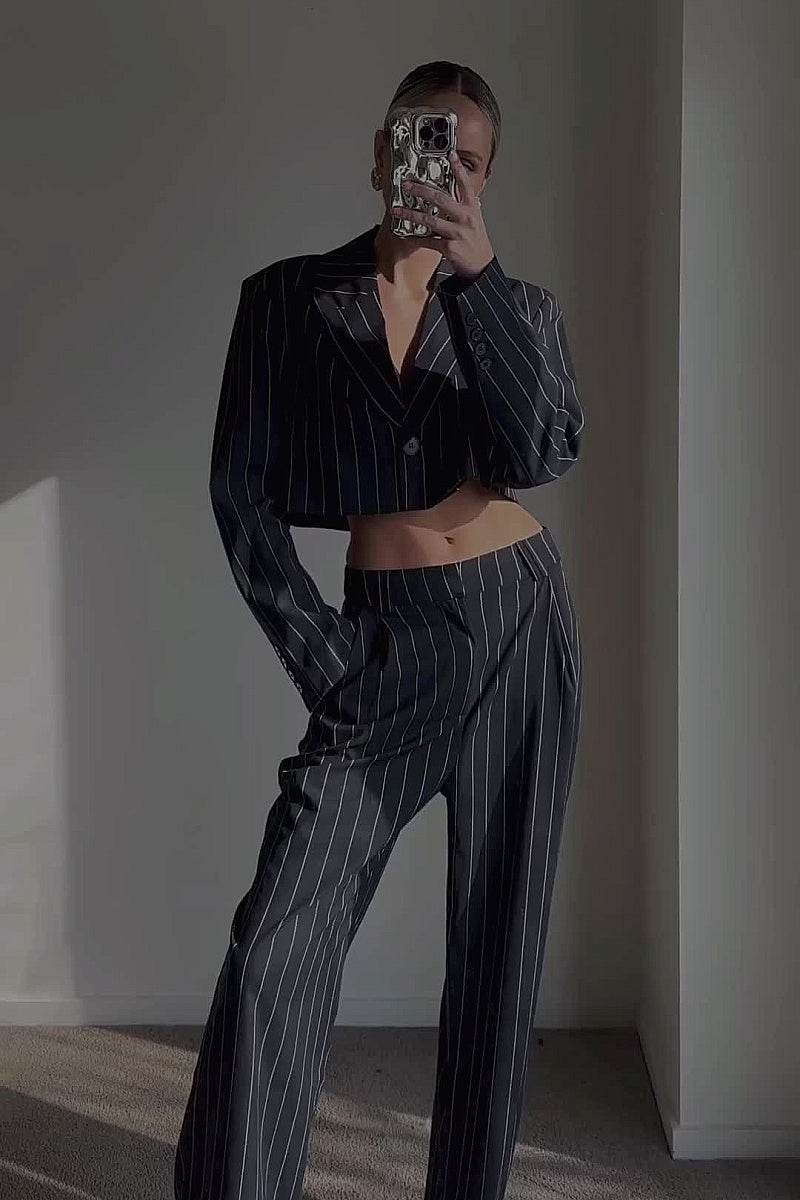 Elegant Striped Suit Set for Women