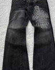 Vintage Y2K High-Waisted Flared Denim Pants