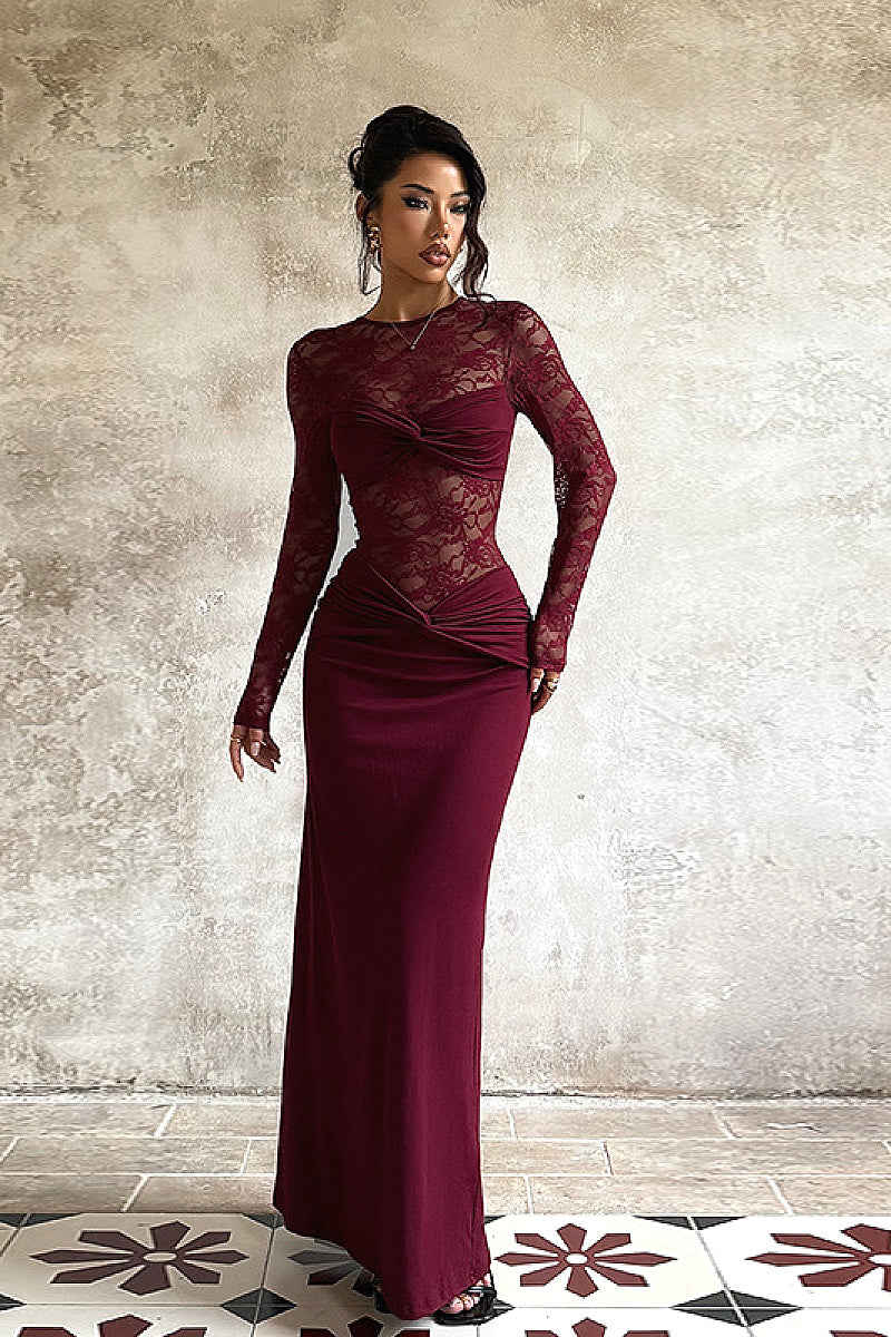 Elegant Long Sleeve Lace Dress