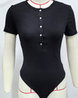 Summer Women's Sexy Slim Fit Short Sleeve Bodysuit