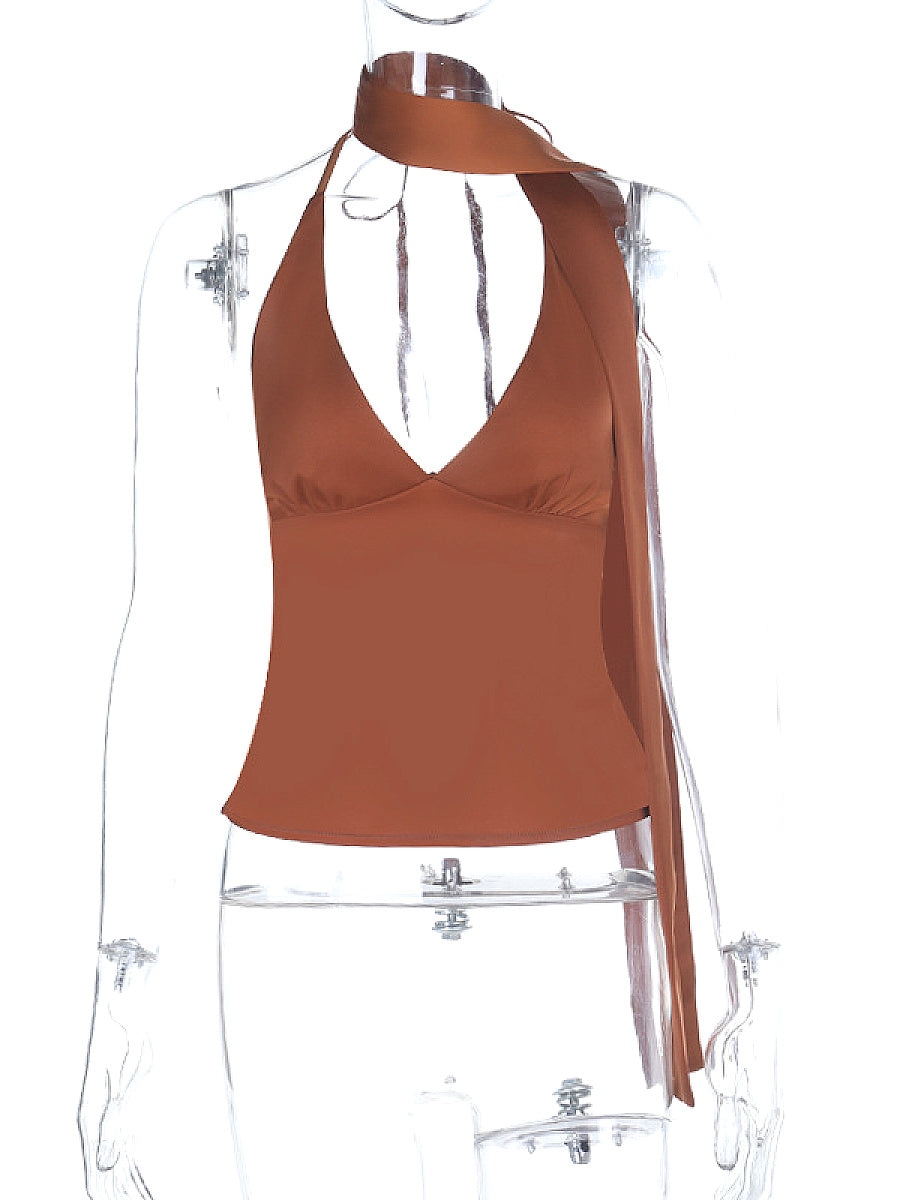 Summer Sexy Halter Neck Backless Top