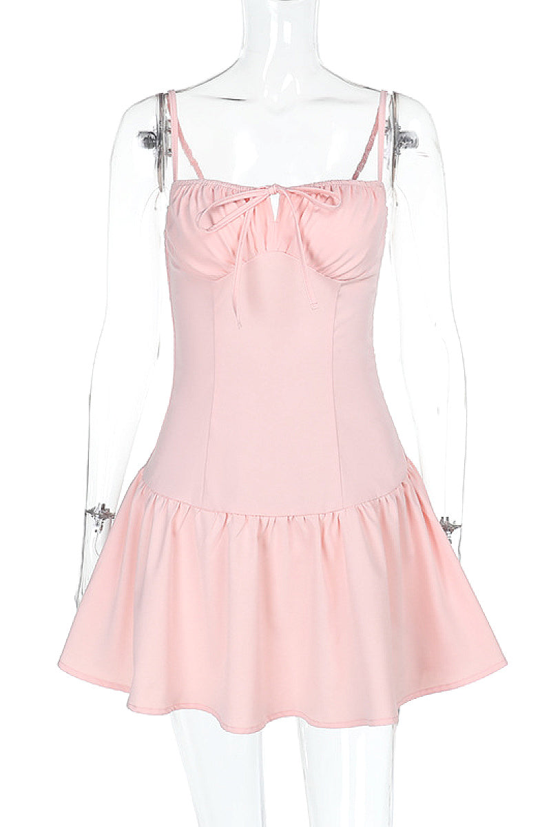 Sexy Backless A-Line Dress for Summer
