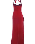 Chic Halter Neck A-Line Dress with Ruffle Hem