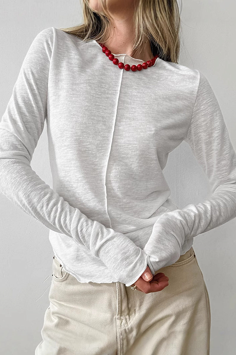 Stylish Round Neck Knit Top for Women