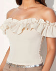 Elegant Off-Shoulder Ruffle Top for Women
