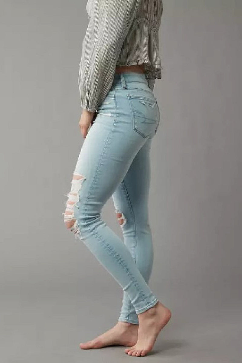 Women's Slim Fit Stretchy Ripped Jeans