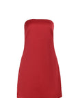 Elegant Strapless Satin Mini Dress