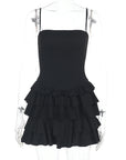 Sexy Backless Ruffle Hem Dress for Women