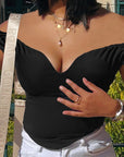 Sexy Off-Shoulder U-Neck Slim Fit Top