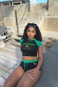 Black Green Top