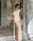 Fashionable Asymmetrical One-Shoulder Dress