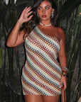 Sexy One-Shoulder Knitted Dress for Fall