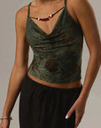 Sexy Slim Fit Floral V-Neck Camisole Top