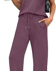 Casual Loose Fit Pocket T-Shirt and Pants Set