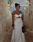 Summer European and American Strapless Beach Dress