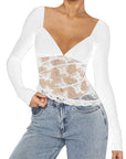 New Lace Patchwork Sexy Top for Women