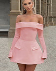 Elegant Off-Shoulder A-Line Dress for Women