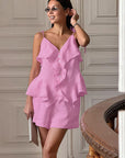 Summer Pink Cotton Two-Piece Set for Women