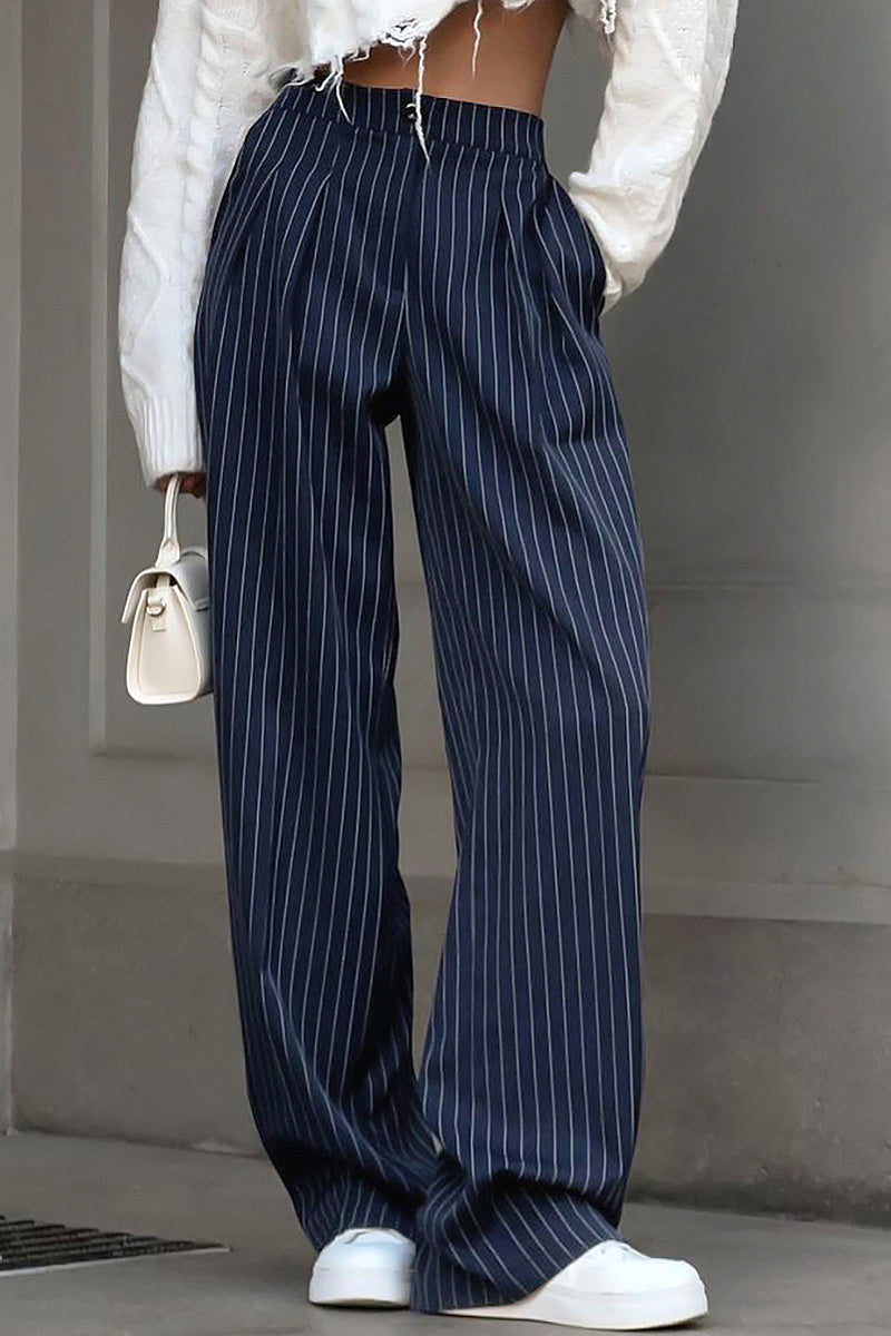 High Waist Straight Leg Wide Leg Pants for Women