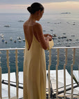 Satin Backless Long Dress for Women