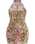Elegant Sleeveless Embroidered Mini Dress for Parties