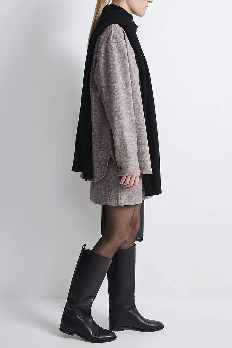 Elegant Two-Piece Set with Cardigan and Skirt