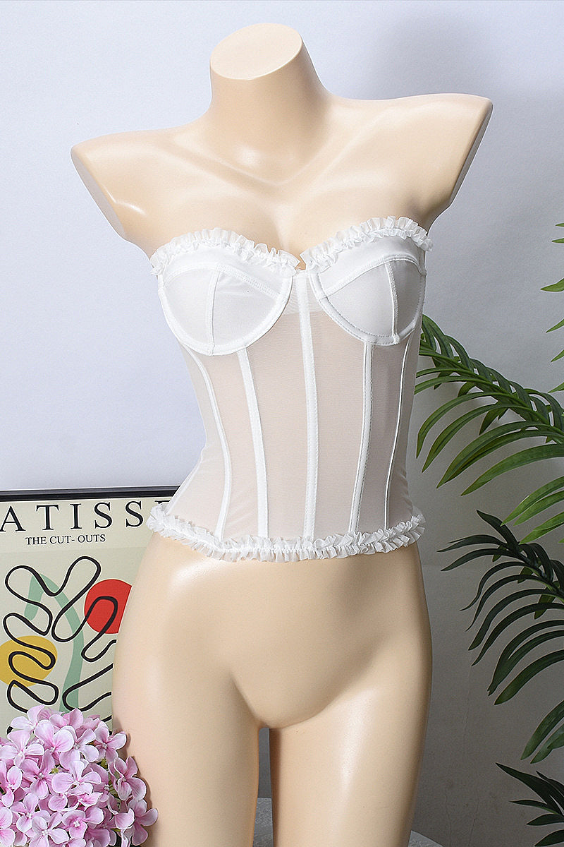 Lace Sexy French Style Sweetheart Top