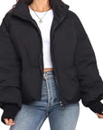 Loose Fit Warm Short Down Jacket for Women