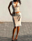 Lace Trim Sleeveless Top for Trendy Women