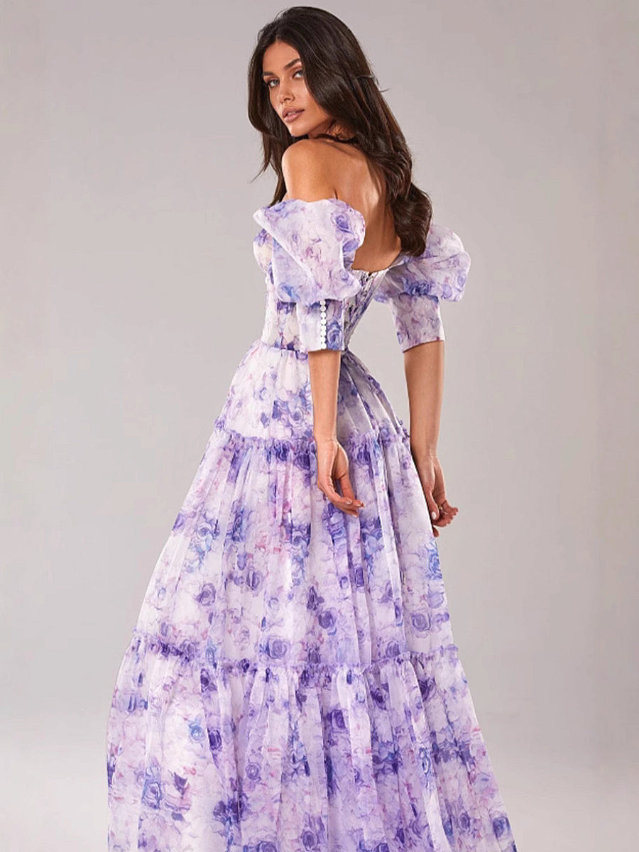 Elegant Off-Shoulder Long Dress for Women