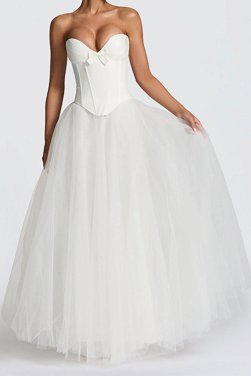 Summer Women's Strapless A-Line Dress