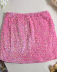 Fashionable Sequin Velvet Mini Skirt for Women