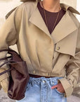 Casual Short Double-Breasted Jacket for Women