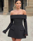 Elegant Off-Shoulder A-Line Dress for Women