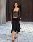 Leopard Print Long Sleeve Top for Women