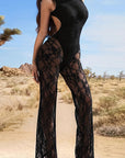 Sexy Lace Backless Jumpsuit for Women