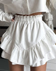 Summer High Waist Ruffle Cake Skirt