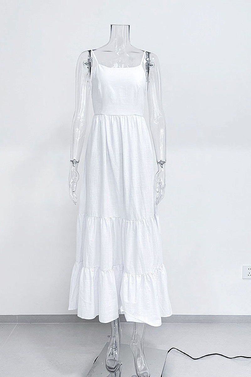 Summer Sexy Cake Dress with Backless Design