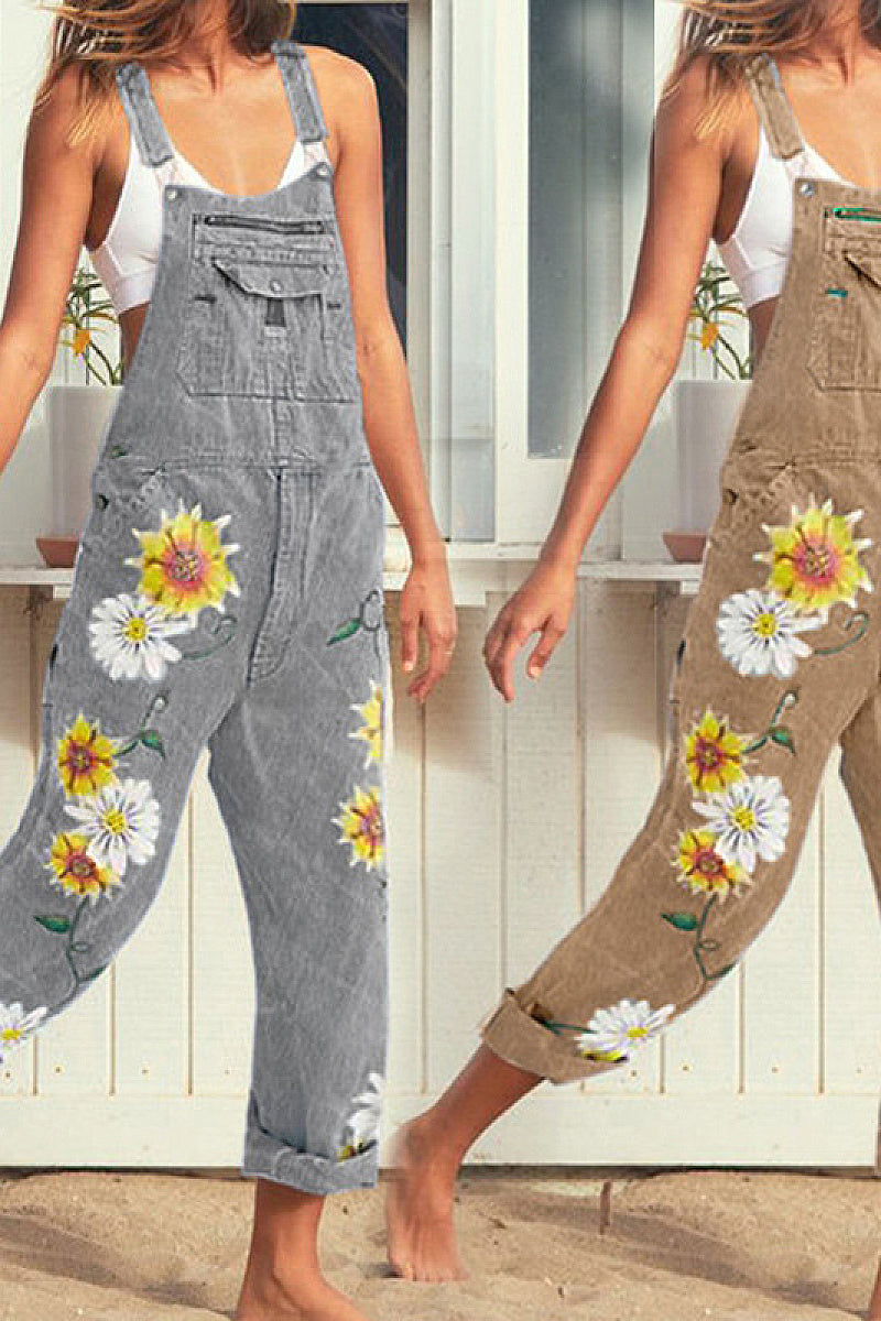 Classic Sleeveless Printed Jumpsuit for All Seasons