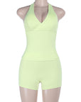 Sexy Backless Halter Neck Sports Set