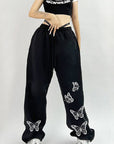 Spring Loose Drawstring Casual Straight Pants