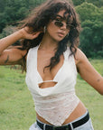 Lace Halter Neck Top for Women