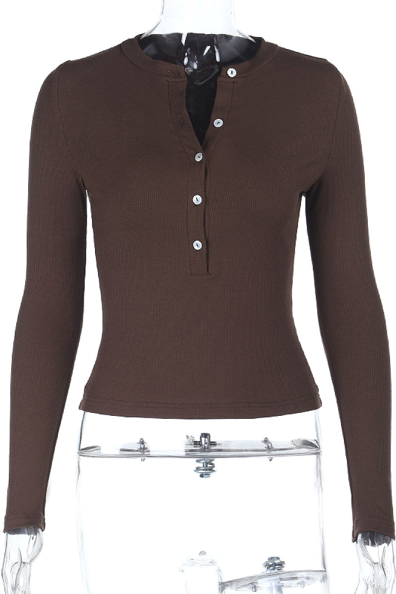 Fashionable Solid Color Button Cardigan for Women