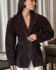 Stylish Suede Blazer for Autumn and Winter