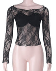 Chic Lace Long Sleeve Top for Women