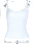 Solid Color Bow Tie Slim Fit Camisole Top