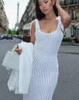 Fashionable U-Neck Bodycon Dress for Women