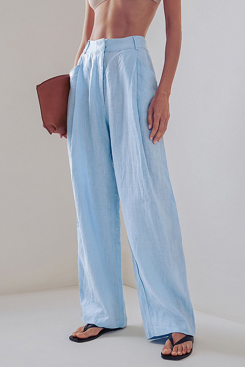 Summer Loose Cotton Linen Two-Piece Set for Women